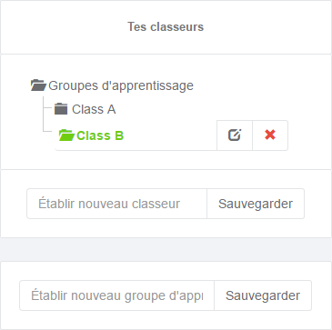 Établis des groupes d'apprentissage dans les classeurs