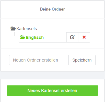 Neues Kartenset erstellen